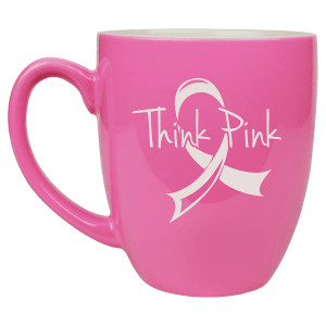 16 oz. Pink Ceramic Bistro LazerMug