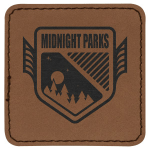 Engraved Faux Leather Patch with Adhesive