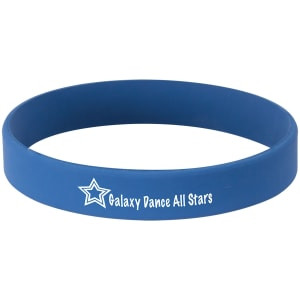 3 3/4" Blue/White Custom Engraved Bracelet