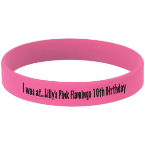 3 3/4" Pink/Black Custom Engraved Bracelet