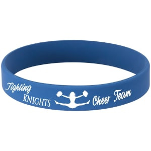 4 1/8" Blue/White Custom Engraved Bracelet