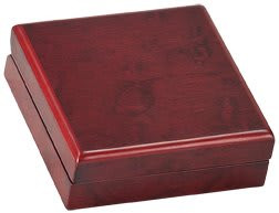 3 3/4" x 3 3/4" Rosewood Finish Medal Box - Rosewood
