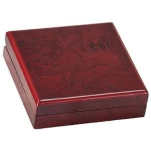 4 1/4" x 4 1/4" Rosewood Finish Medal Box