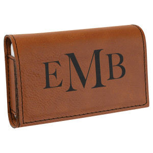 4 3/4" x 3 1/8" Rawhide Engraved Faux Leather  Pill Box