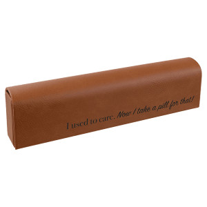 9 3/4" x 2 1/2" Rawhide Engraved Faux Leather Pill Box