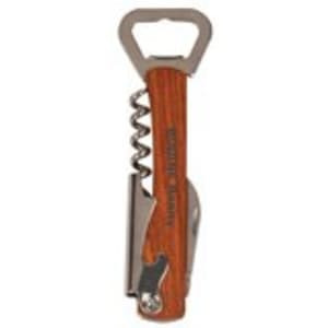 5 1/4" Wooden Bottle Opener & Wine Corkscrew