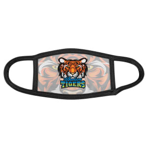 6" x 4" Child Custom Printed Face Mask with Black Trim & Ear Loops