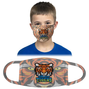 6" x 4" Child White Custom Printed Face Mask-Not For Medical Use