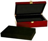 10 1/4" x 7 1/2" x 3 1/8" Rosewood Piano Finish Gift Box - Rosewood