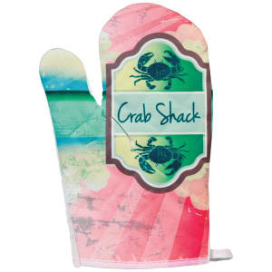 7" x 11" White Custom Printed Oven Mitt
