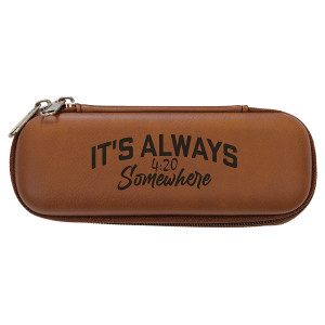 7" x 2 1/2" x 1 3/4" Rawhide Leatherette Smoke Case