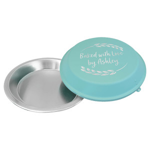 9" Aluminum Pie Pan with Teal Lid