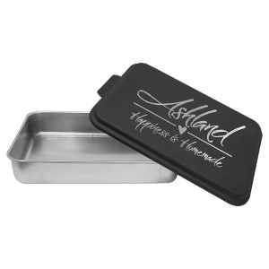 9" x 13" Aluminum Cake Pan with Black Lid