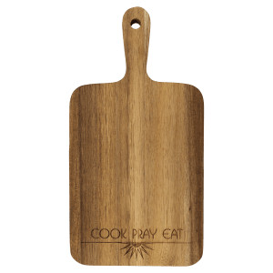13 1/2" x 7" Acacia Paddle Shaped Cutting Board