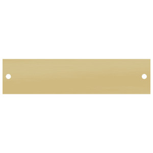1 3/4" x 6" Brushed Gold Aluminum Plate with Two Holes