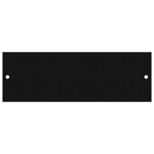 2 3/8" x 6 3/4" Black Brass Plate with Two Holes