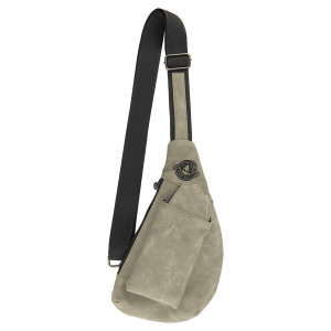 Crescent Bag - Engraved Faux Leather, Creekside Collection, Light Green