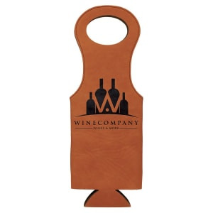 Rawhide Engraved Faux Leather Wine Bag
