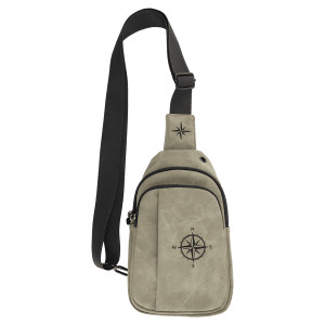 Explorer Bag - Engraved Faux Leather, Creekside Collection, Light Green