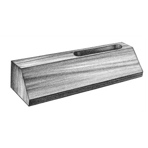 2 3/8" x 1 3/4" x 8 1/4" Walnut Nameplate with Card Holder