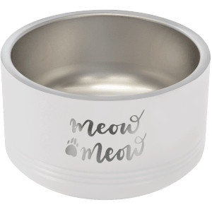 Polar Camel 18 oz. Small White Pet Bowl
