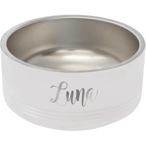 Polar Camel 32 oz. Medium White Pet Bowl