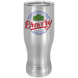 Stainless Steel Custom Printed 20 oz. Polar Camel Pilsner with Clear Lid
