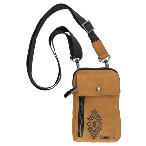 Urban Bag - Engraved Faux Leather, Creekside Collecton, Light Brown