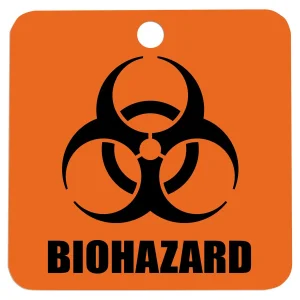 1 1/2" x 1 1/2" White Custom Printed Square Industrial Tag