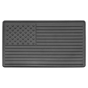 1 3/4" x 3 1/4" Black American Flag PVC Patch representing various causes - Kota Pro Adhesive included