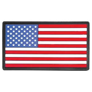 1 3/4" x 3 1/4" Red White and Blue American Flag PVC Patch with Kota Pro Adhesive
