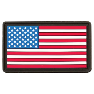 1 1/4" x 2" Red White and Blue American Flag PVC Patch with Kota Pro Adhesive