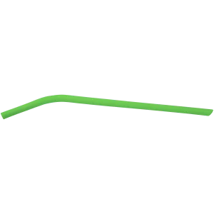 10" Green Small Silicone Straw