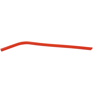 10" Red Small Silicone Straw