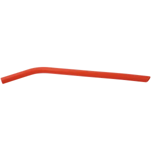 10" Red Large Silicone Straw