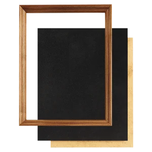 10" x 13" American Walnut Shadow Box Frame with Black Velour Backing