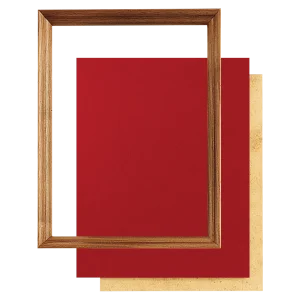 10" x 13" American Walnut Shadow Box Frame with Red Velour Backing