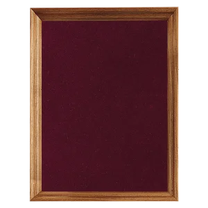 12" x 15" American Walnut Shadow Box with Maroon Velour Backing (Assembled)