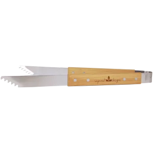 14" Bamboo Barbeque Tongs