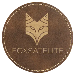 3" Round Rustic/Gold Engraved Faux Leather Patch with Adhesive