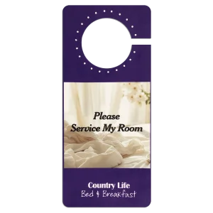 3 1/2" x 8" Custom Printed 2 Sided Door Hanger