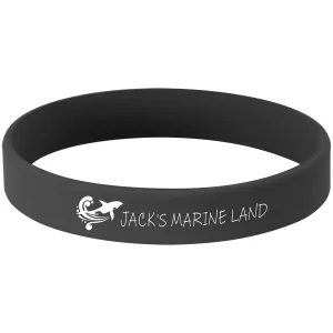 3 3/4" Black/White Custom Engraved Bracelet