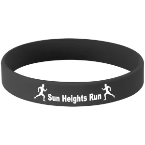 4 1/8" Black/White Custom Engraved Bracelet