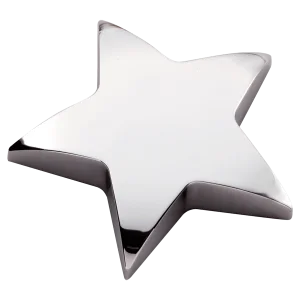 4" x 4" Chrome Plated Metal Star Paperweight