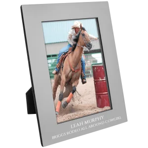4" x 6" Gray Aluminum Photo Frame