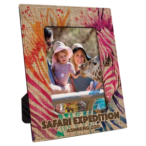 5" x 7" Custom Printed Burlap Photo Frame