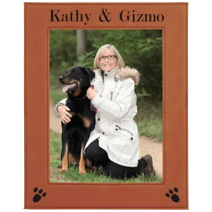 8" x 10" Rawhide Engraved Faux Leather Photo Frame