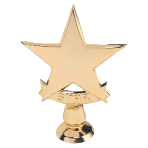 5 1/2" Gold 5 Point Star Casting with Stud