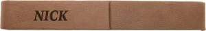 6 1/2" x 1" Dark Brown Engraved Faux Leather Single Pen Case