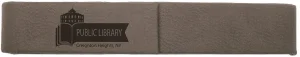 6 1/2" x 1" Gray Engraved Faux Leather Single Pen Case